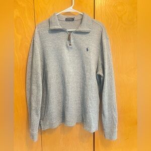 Polo Ralph Lauren Classic Gray Quarter Zip Sweatshirt Size Large